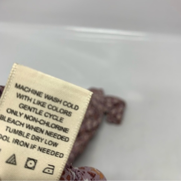 No Comment Purple Dress Small  Empire Ruffle Key Hole‎ Cinch Tie Neckline Fairy - Picture 10 of 10